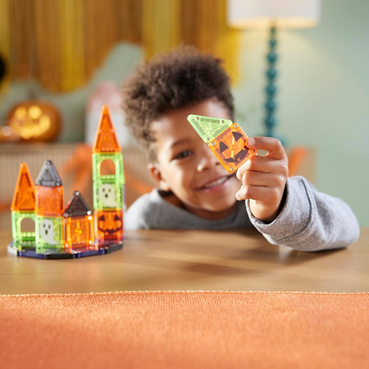 MAGNA-TILES microMAGS 24-Piece Spooky Travel Set, The Original Magnetic Building Brand