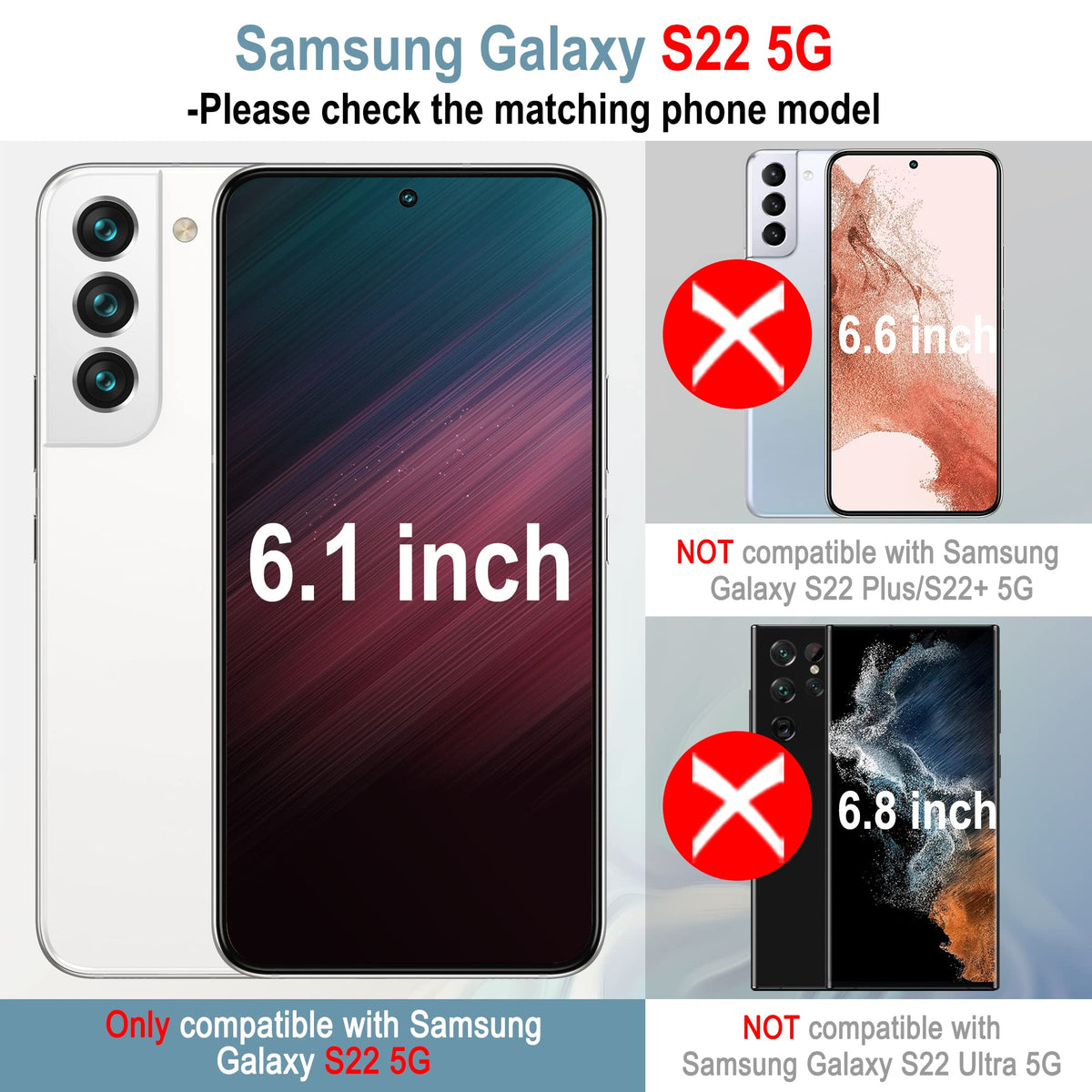 AACL 3-Pack for Samsung Galaxy S22 Screen Protector Film [6.1"]