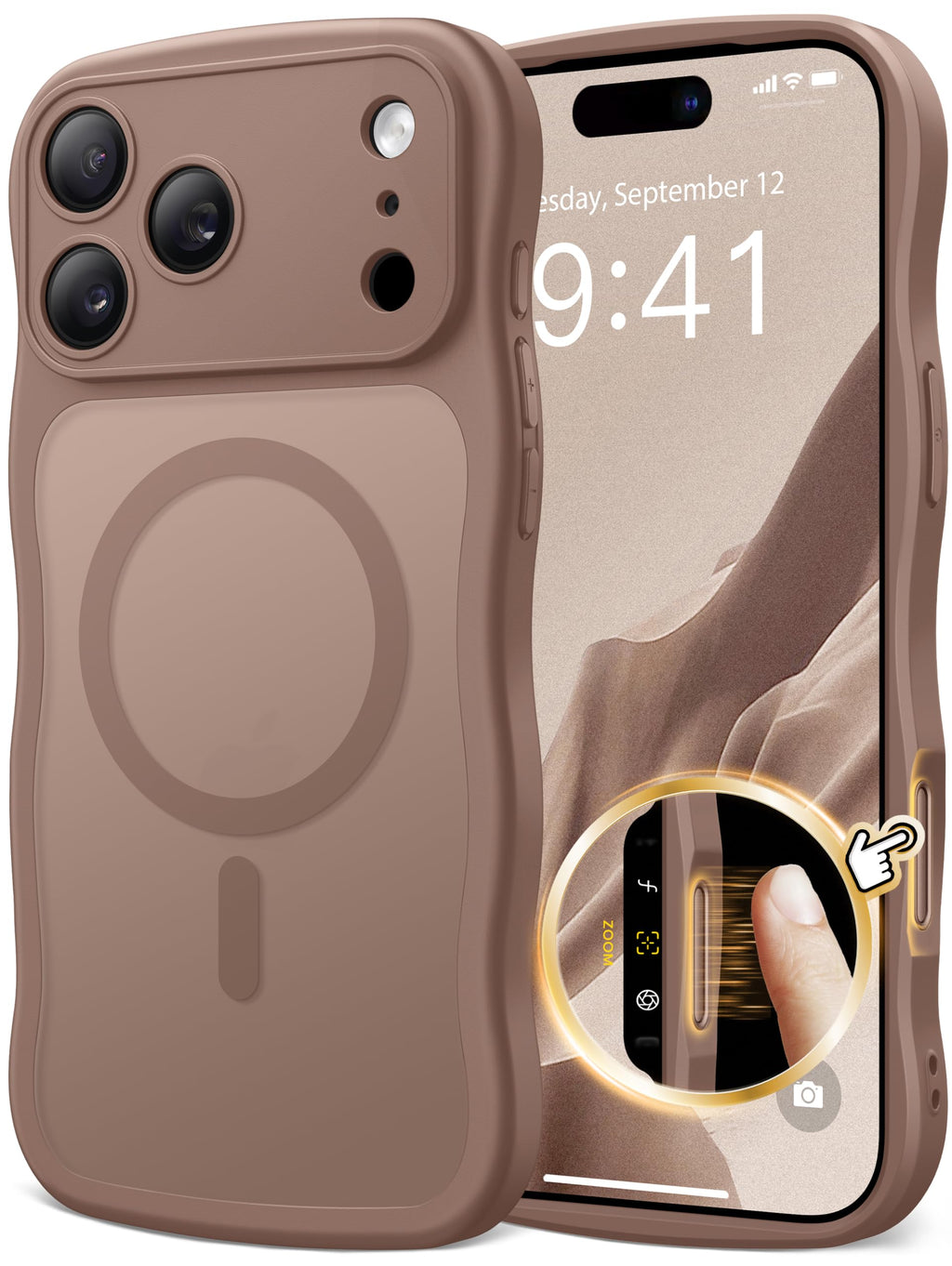 CAPRARO Cute for iPhone 13 Pro Case, Compatible with MagSafe