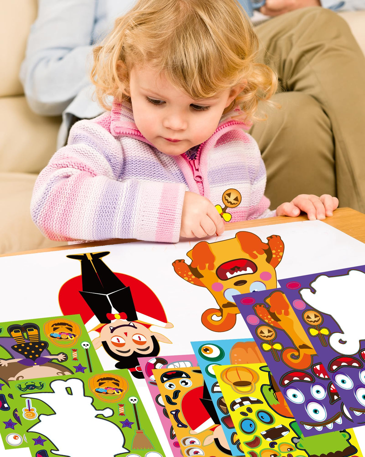 24 Pcs Make Your Own Axolotl Sticker, Party Favors Face Stickers for Kids