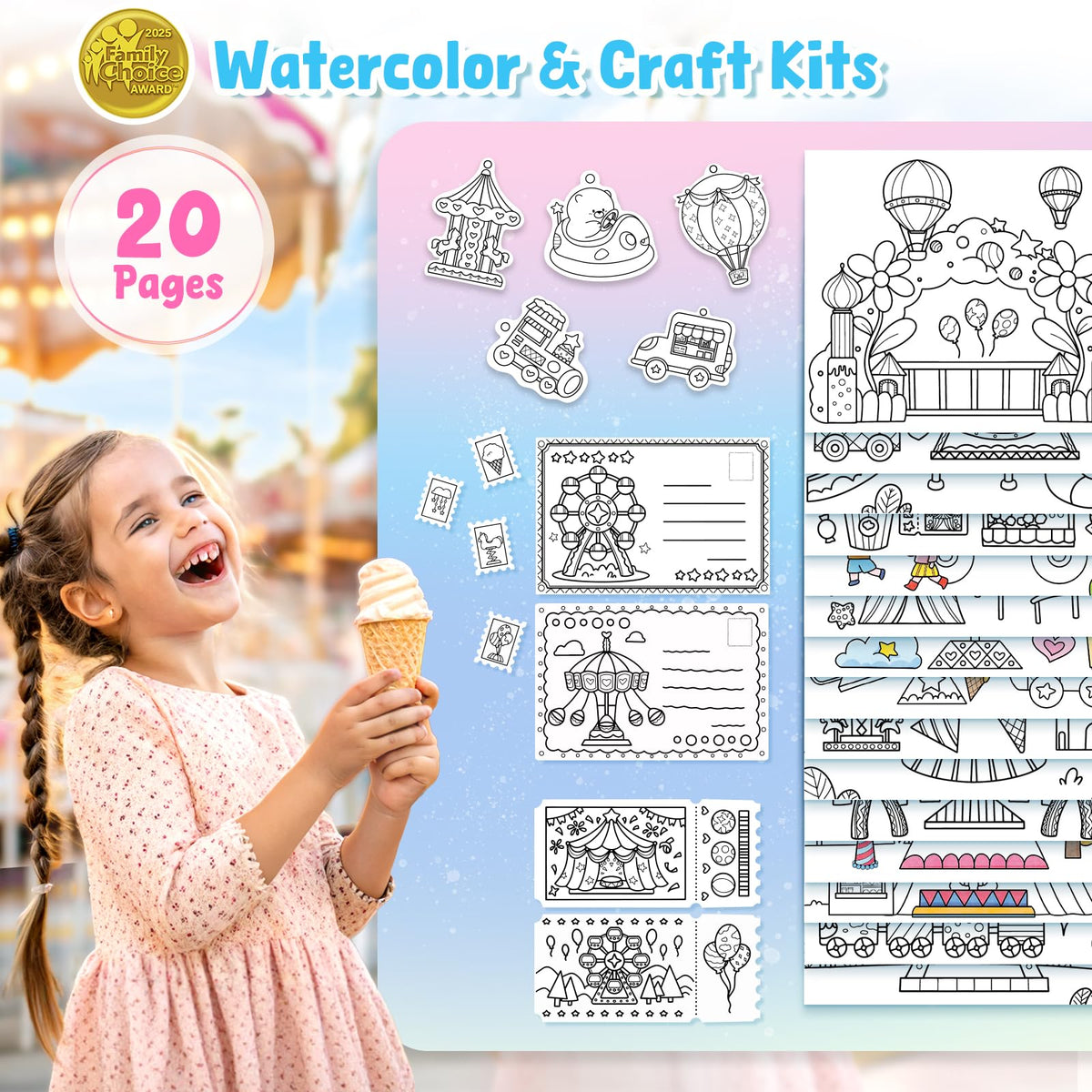 JoyCat Paint with Water Coloring Books for Toddlers (Magical Pony)