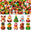DIYDEC 40PCS Christmas Mini Ducks Figures Toys Miniature Resin Animal Decor