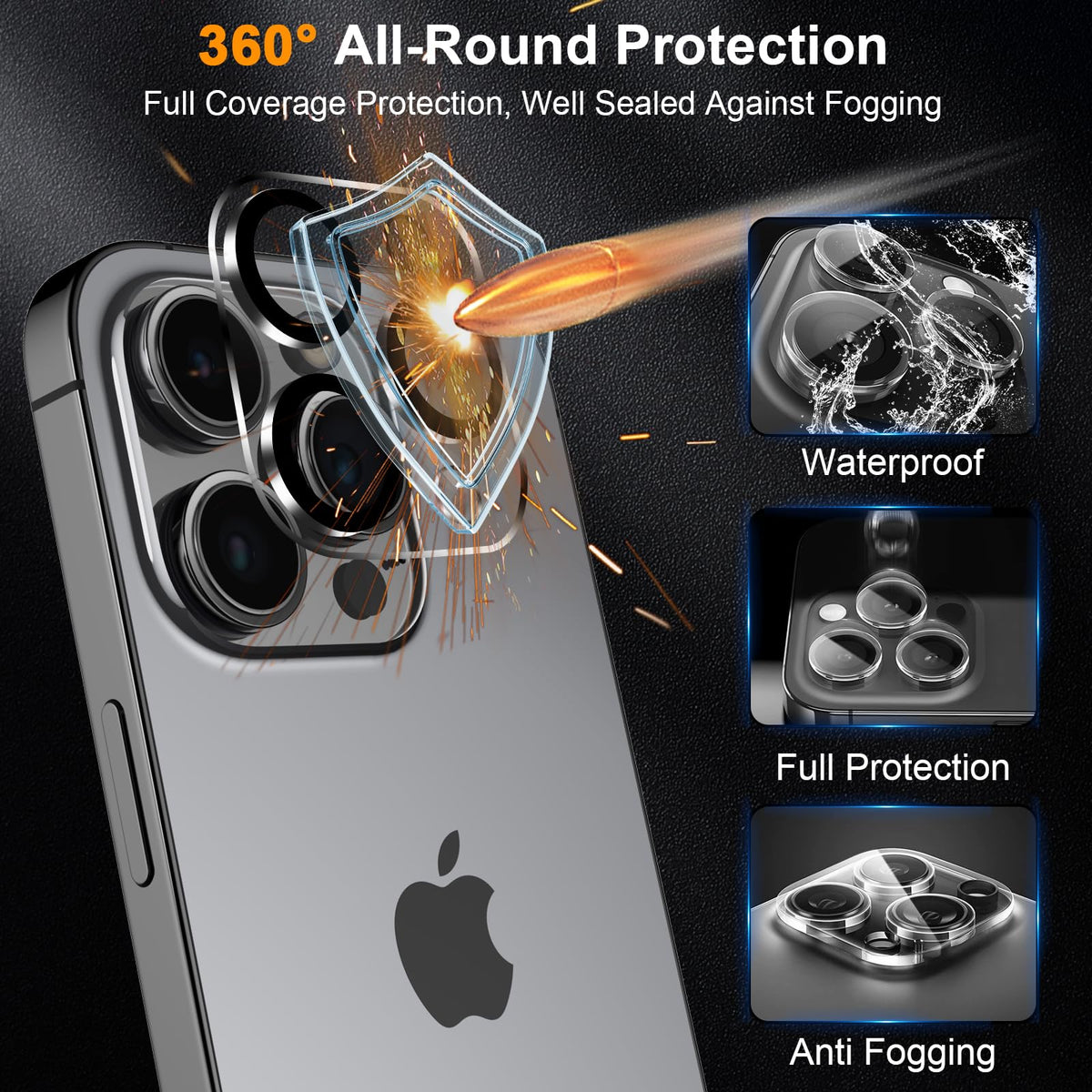 SIBEITU 3+3 Pack Screen Protector + Camera Lens Protector for iPhone 18 Pro