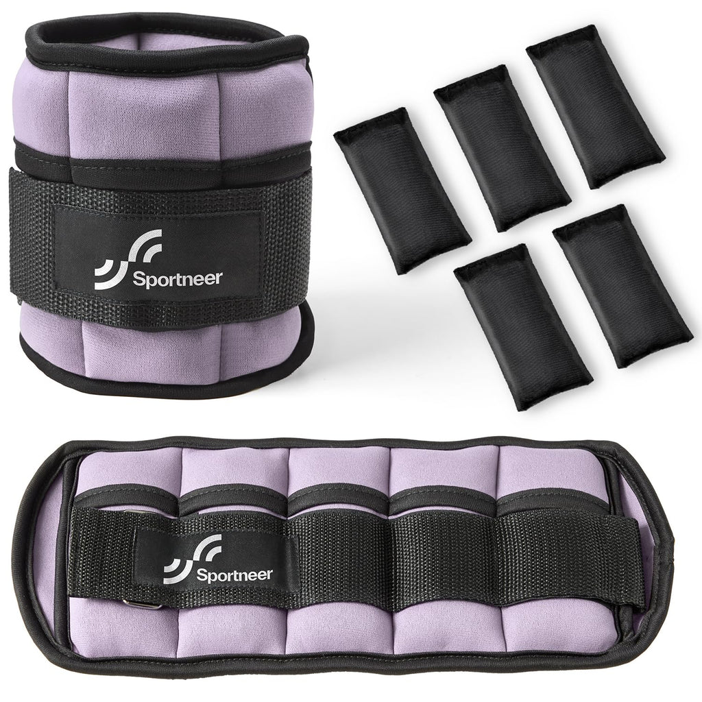 Sportneer Adjustable Ankle Weights, 2-10 lb per Pair, Removable Weights