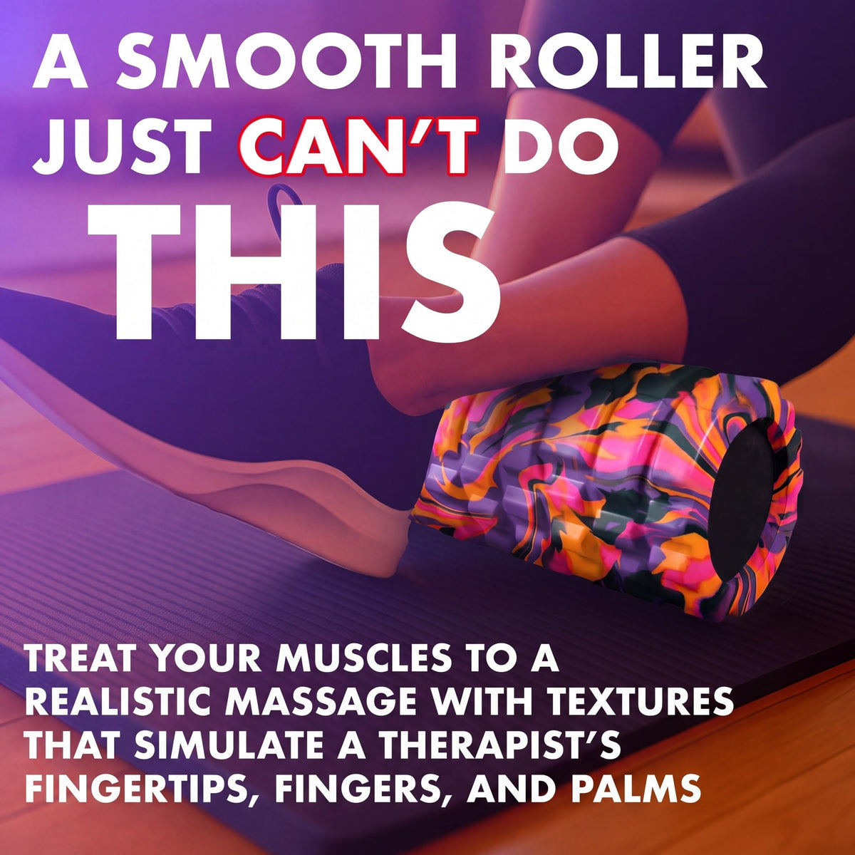 321 STRONG Patented 3-Zone Massage Roller, Medium Density for Exercise