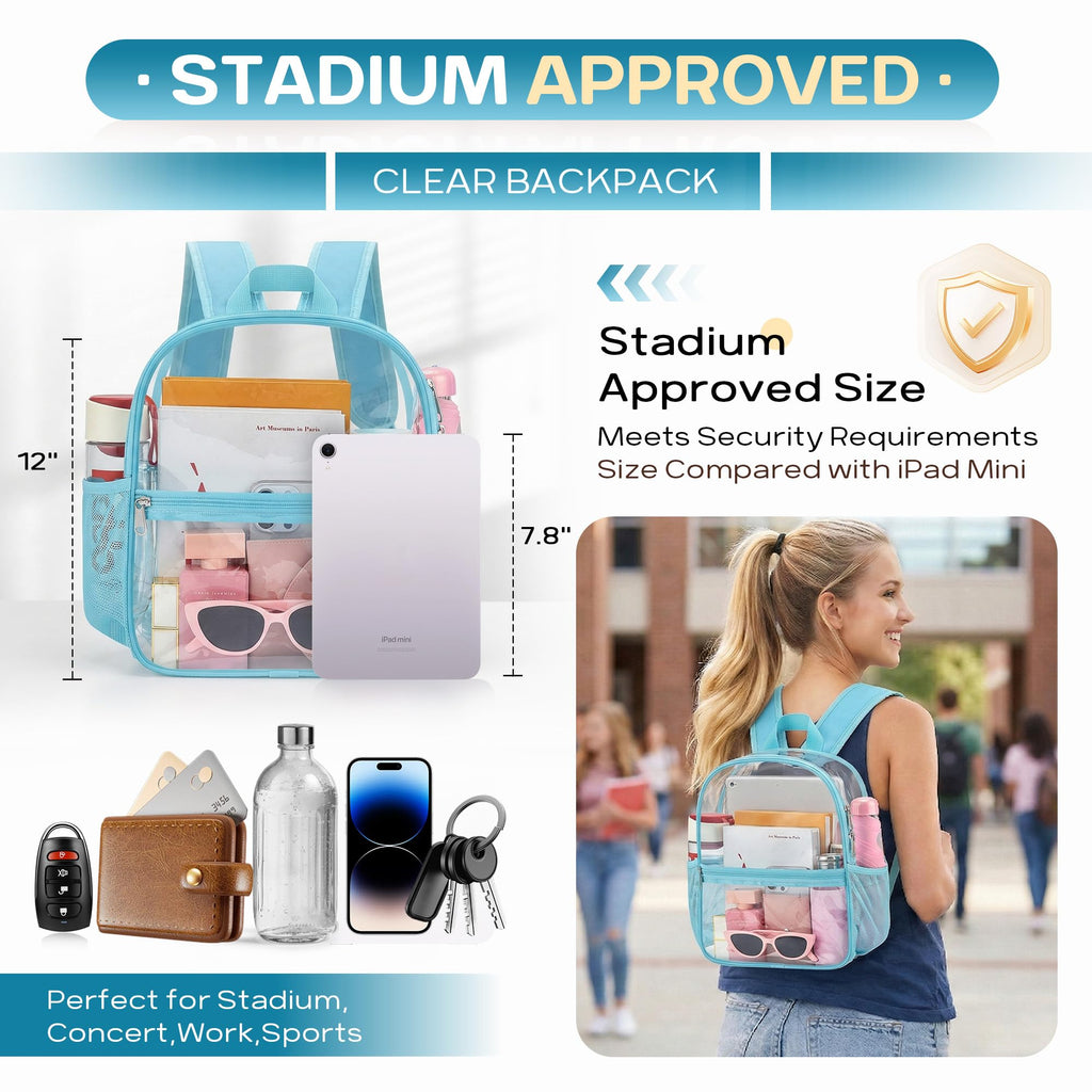 Oraben Clear Backpack for Stadium Events Sports Fan Backpack Stadium Bag