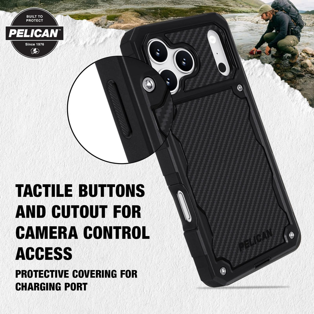 Pelican iPhone 17 Pro Case - MagSafe Phone Case -Ranger Frosted Clear/Black