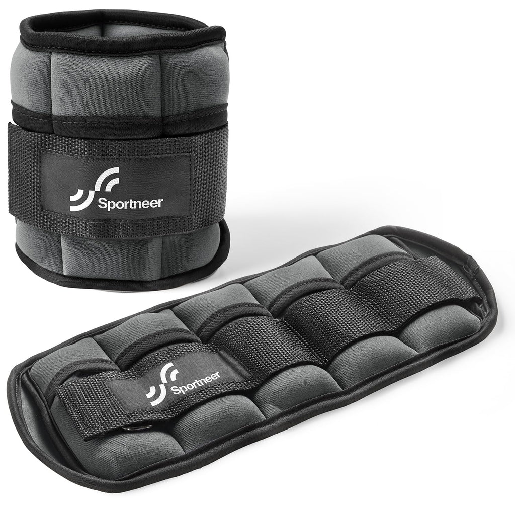 Sportneer Adjustable Ankle Weights, 2-10 lb per Pair, Removable Weights