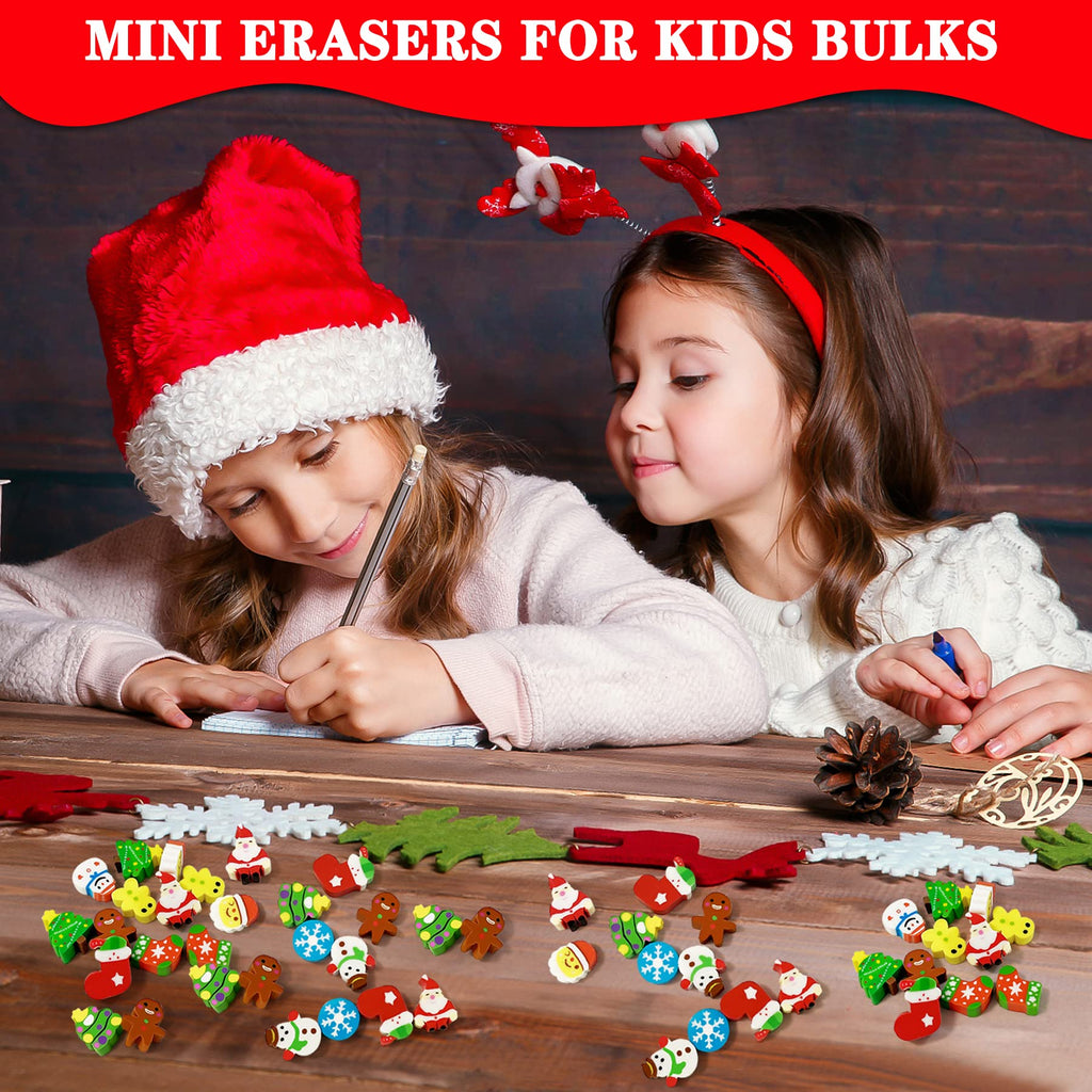 JUNEBRUSHS 150Pcs Fall Mini Erasers, Cute Thanksgiving Erasers Bulk