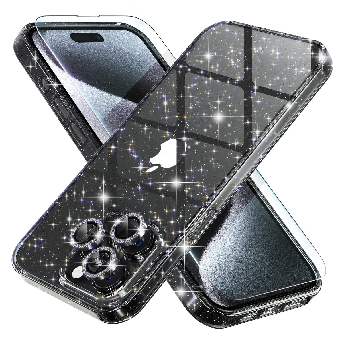 Choiche for iPhone 18 Pro Max Case Clear Women Girly (Glitter Clear)