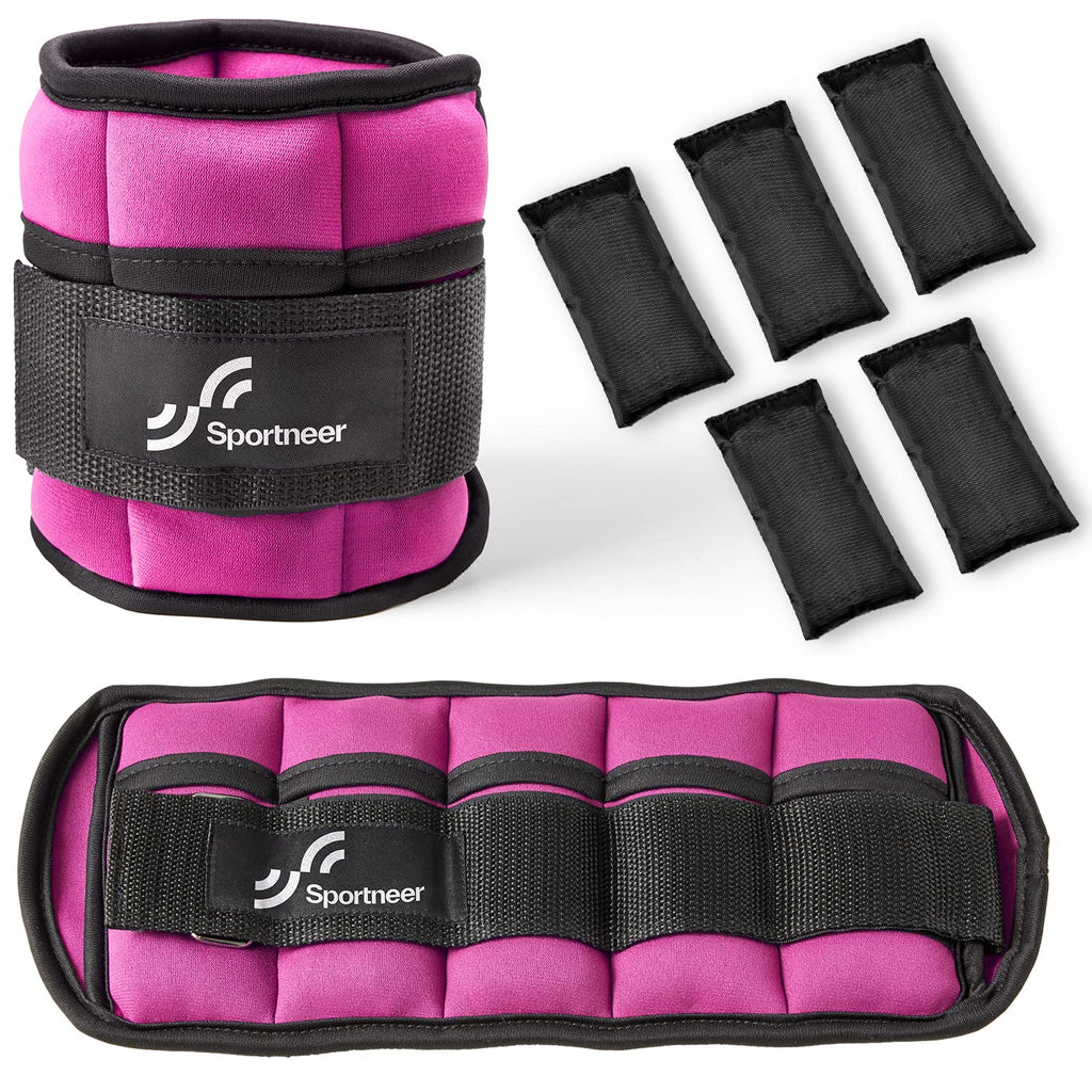Sportneer Adjustable Ankle Weights, 2-10 lb per Pair, Removable Weights