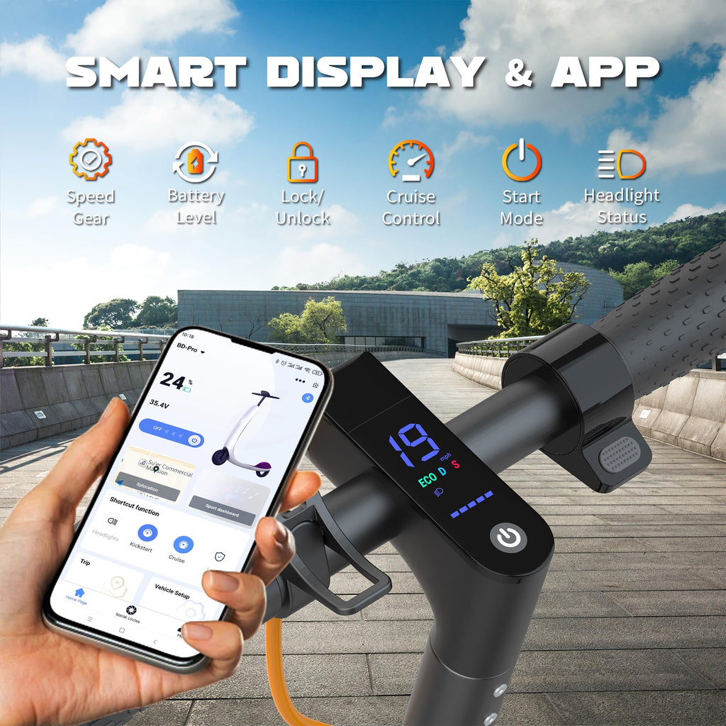 VOLPAM Electric Scooter, 350W/500W Motor, 21/28/40 Miles Long Range