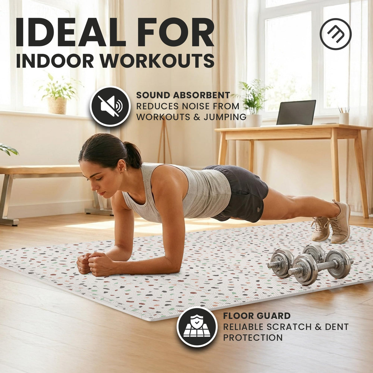 bemaxx Gym Mats Set - EVA Interlocking Foam Floor Tiles Workout Mat Puzzle