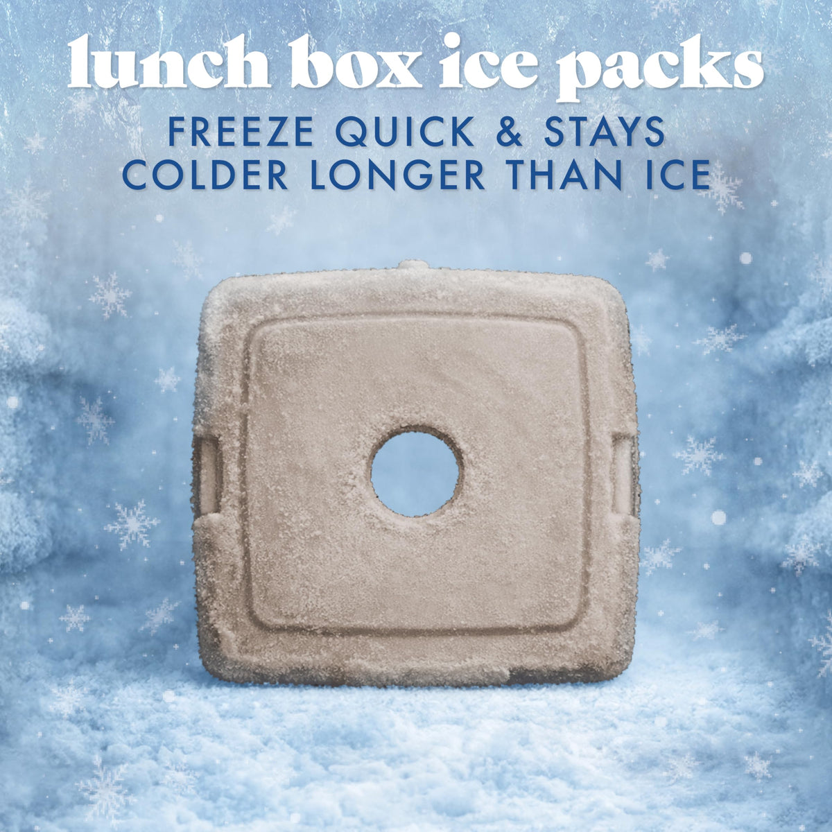 Cool Coolers by Fit & Fresh Slim Ice Packs, Quick Freeze Reusable Ice Packs for Lunch Boxes & Coolers, Long-Lasting, Space Saving Lunch Ice Packs, Blue, 4Pk
