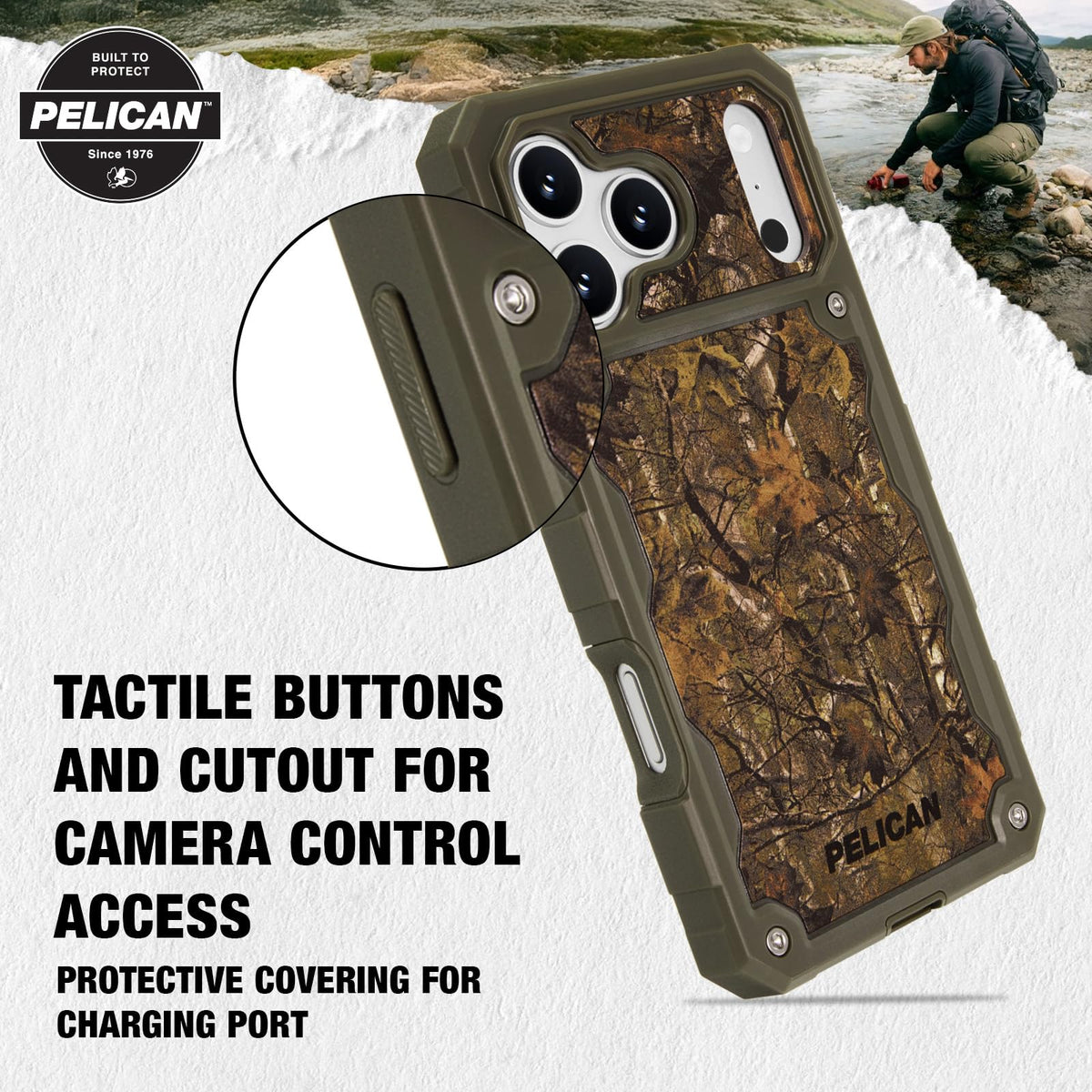 Pelican iPhone 17 Pro Case - MagSafe Phone Case -Ranger Frosted Clear/Black