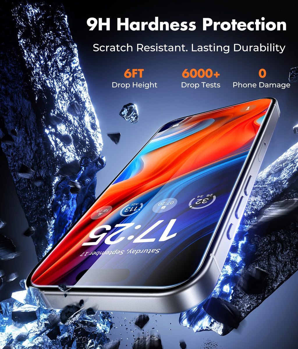 UNBREAKcable 2-Pack Screen Protector for iPhone 17 Pro Tempered Glass
