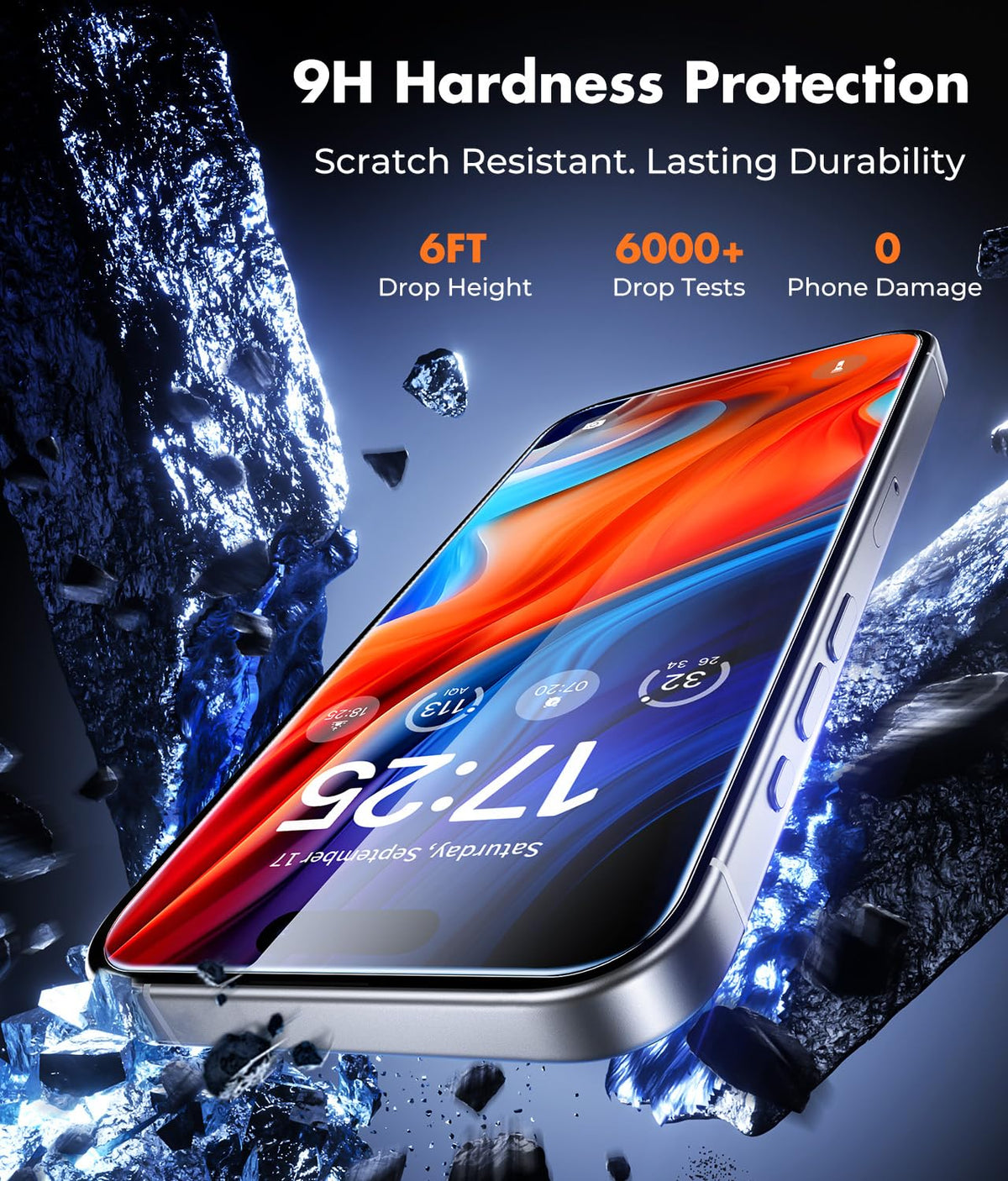 UNBREAKcable 2-Pack Screen Protector for iPhone 17 Pro Tempered Glass