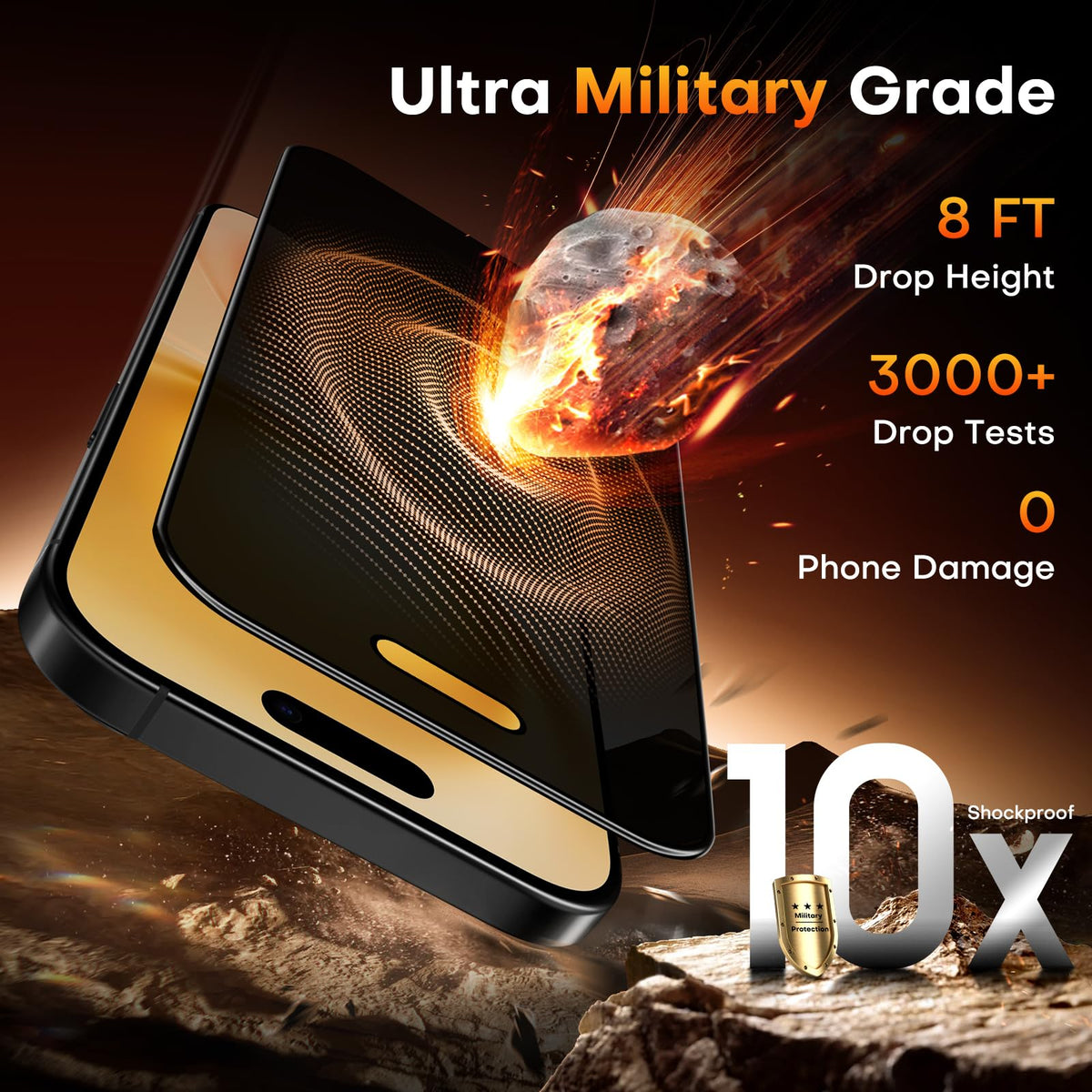 TOCOL for iPhone 17 Pro Max Screen Protector, Easy Installation