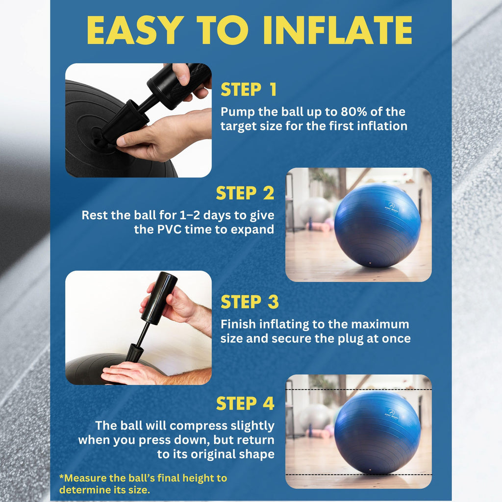 ProBody Pilates Yoga Ball - Gym Grade Exercise Ball