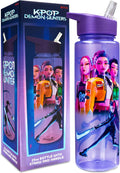 KPop Demon Hunters Get Trend 25oz Water Bottle with Straw for Kids, Purple