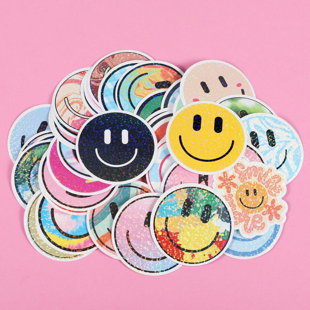 100PCS Smile Neon Stickers