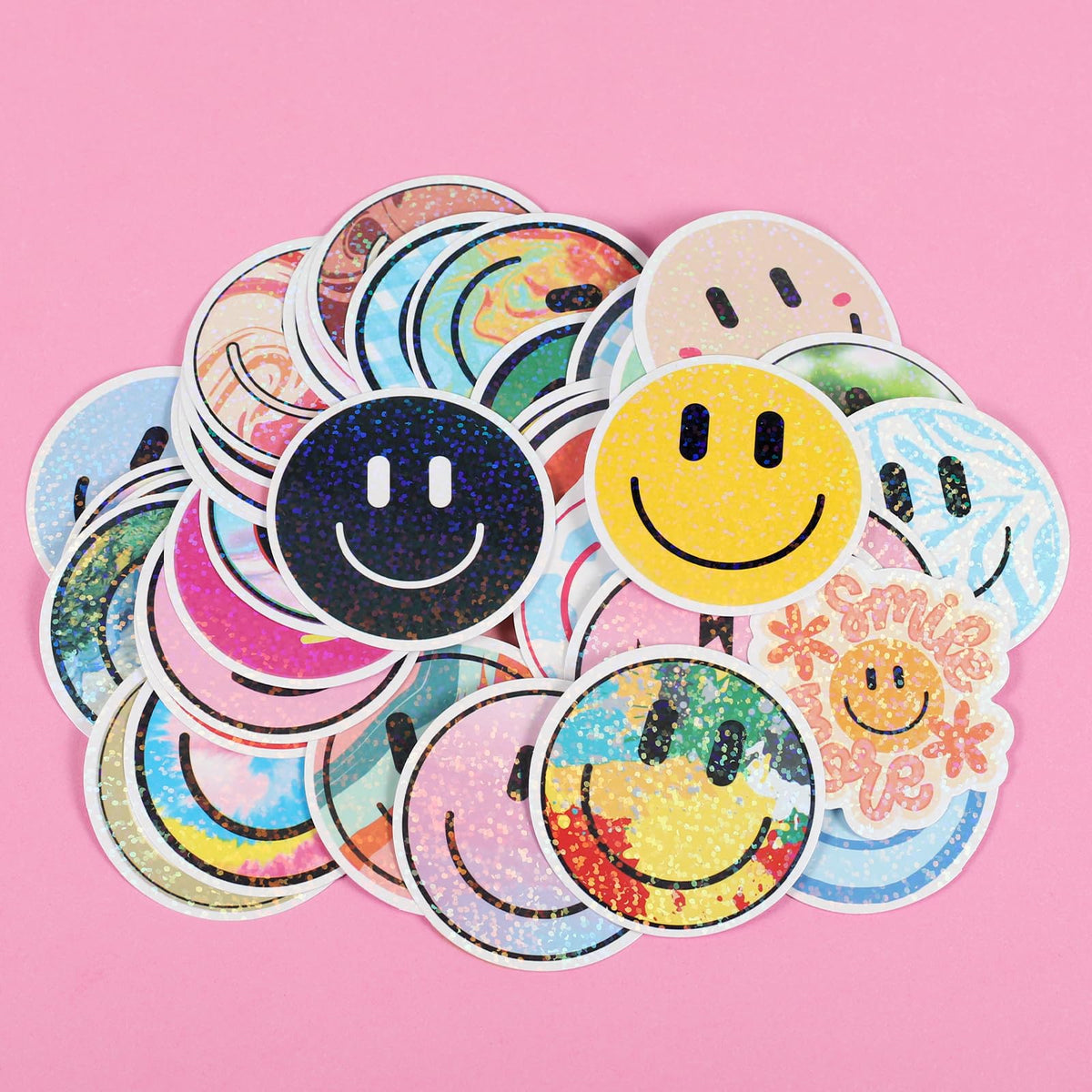 100PCS Smile Neon Stickers
