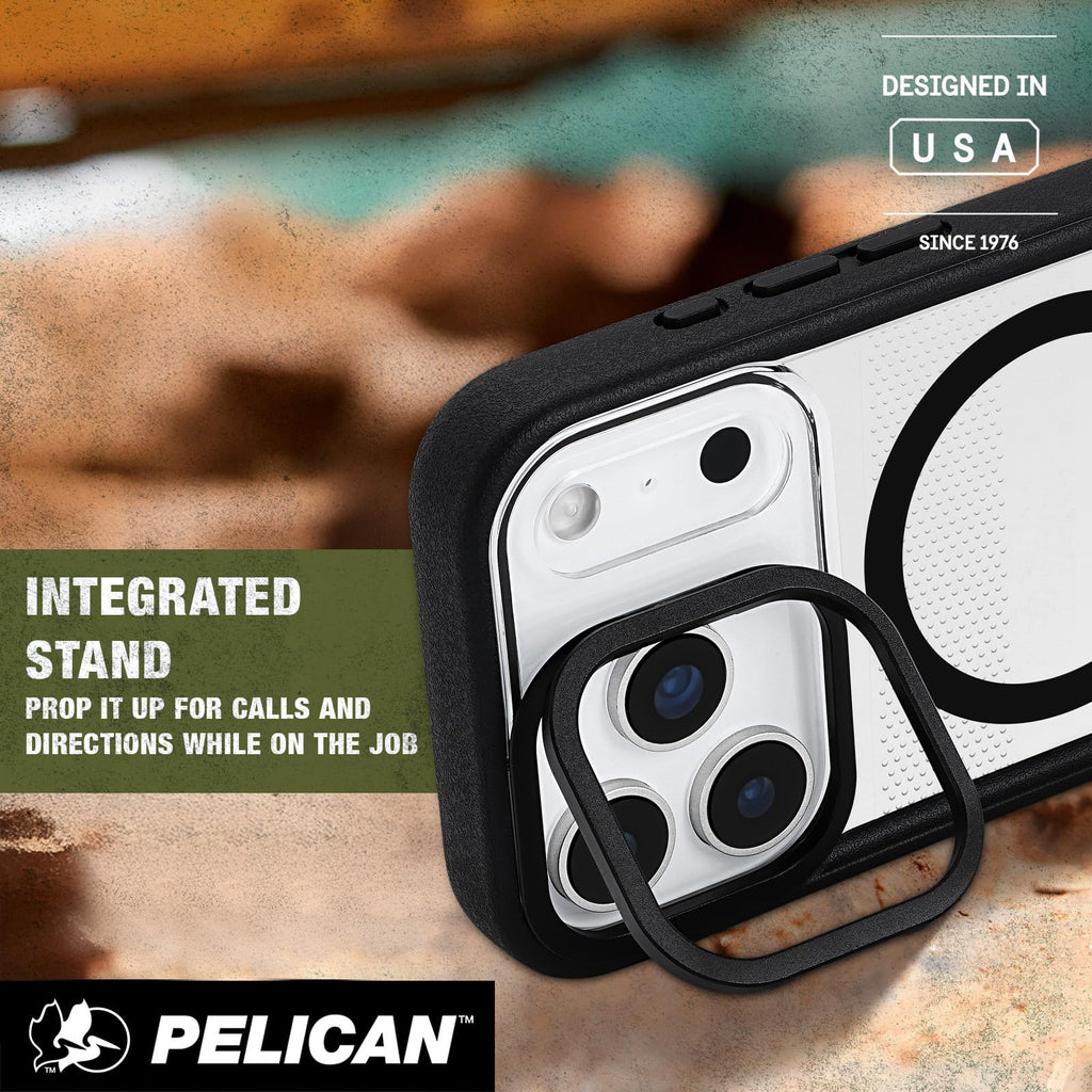 Pelican iPhone 17 Pro Case - MagSafe Phone Case -Ranger Frosted Clear/Black