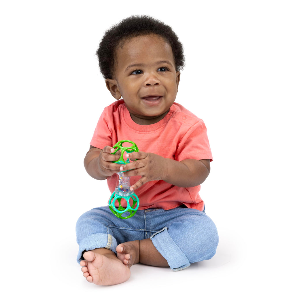 Bright Starts Rattle Barbell Toy, Ages 3M+, Sensory Play
