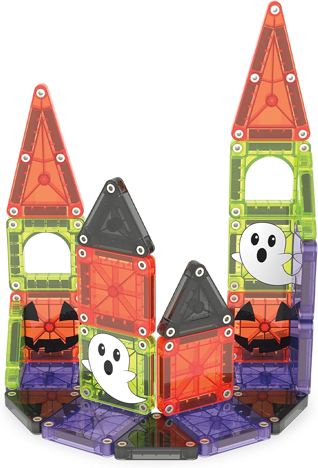 MAGNA-TILES microMAGS 24-Piece Spooky Travel Set, The Original Magnetic Building Brand