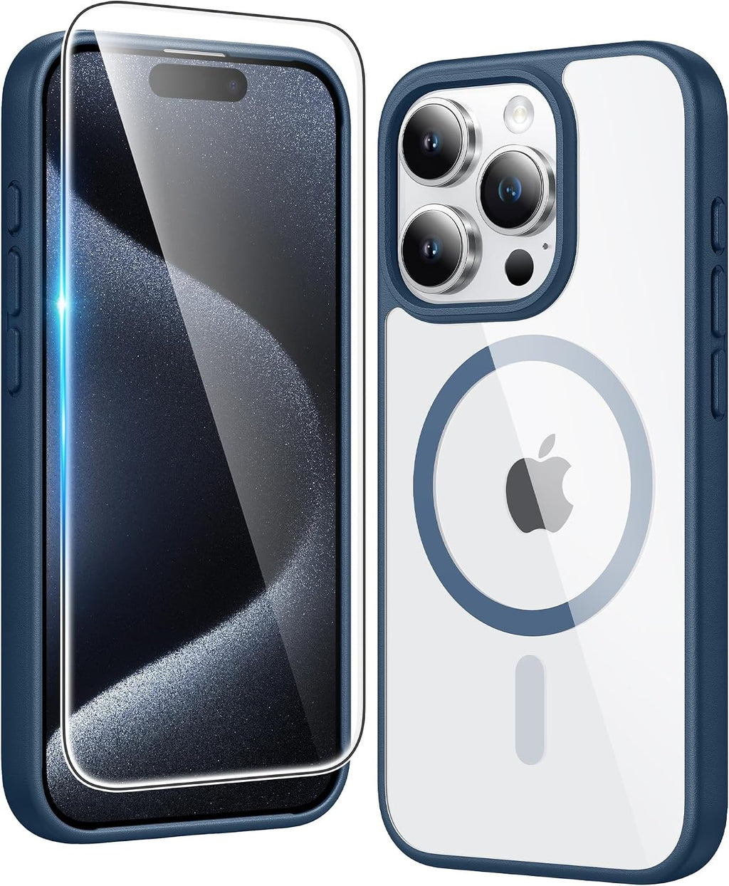 FNTCASE for iPhone 18 Pro Case / 17 Pro Case Clear with Screen Protector