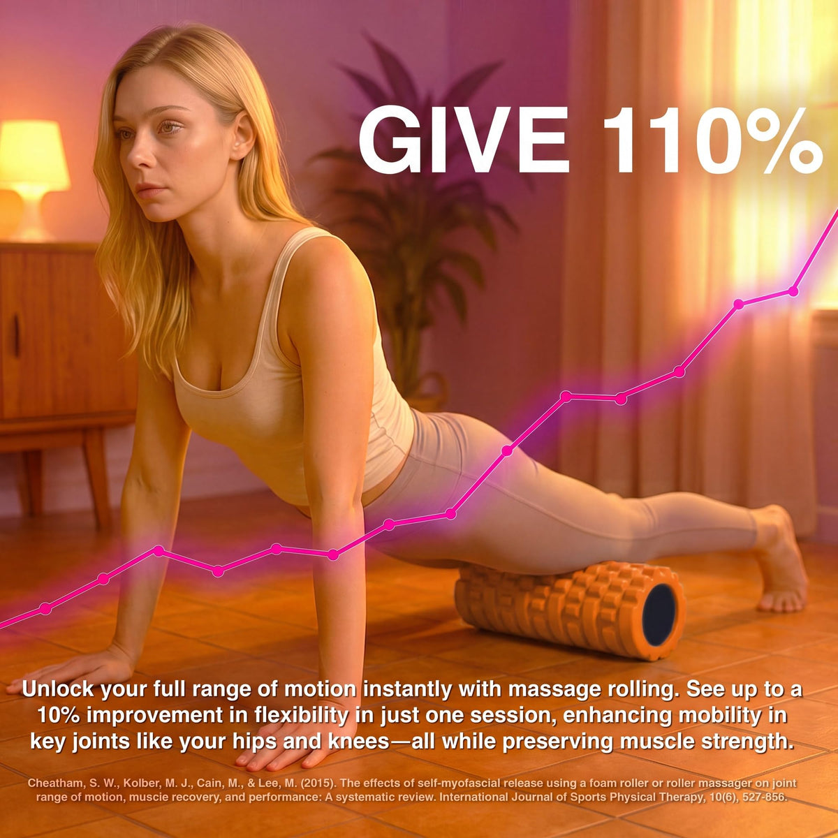 321 STRONG Patented 3-Zone Massage Roller, Medium Density for Exercise