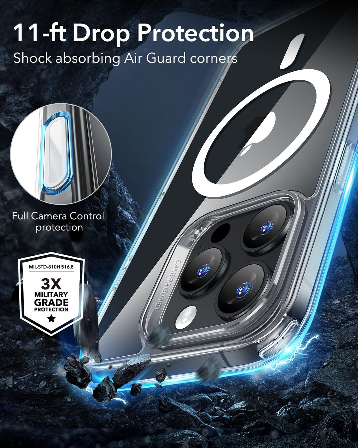 ESR Classic Hybrid for iPhone 17/18 Pro Case, Clear