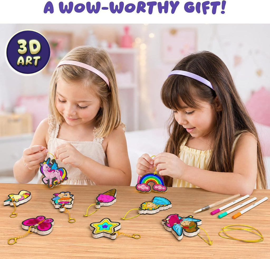 Skillmatics Aqua Puffs Unicorns, Art & Craft Gift for Kids, Paint by Number