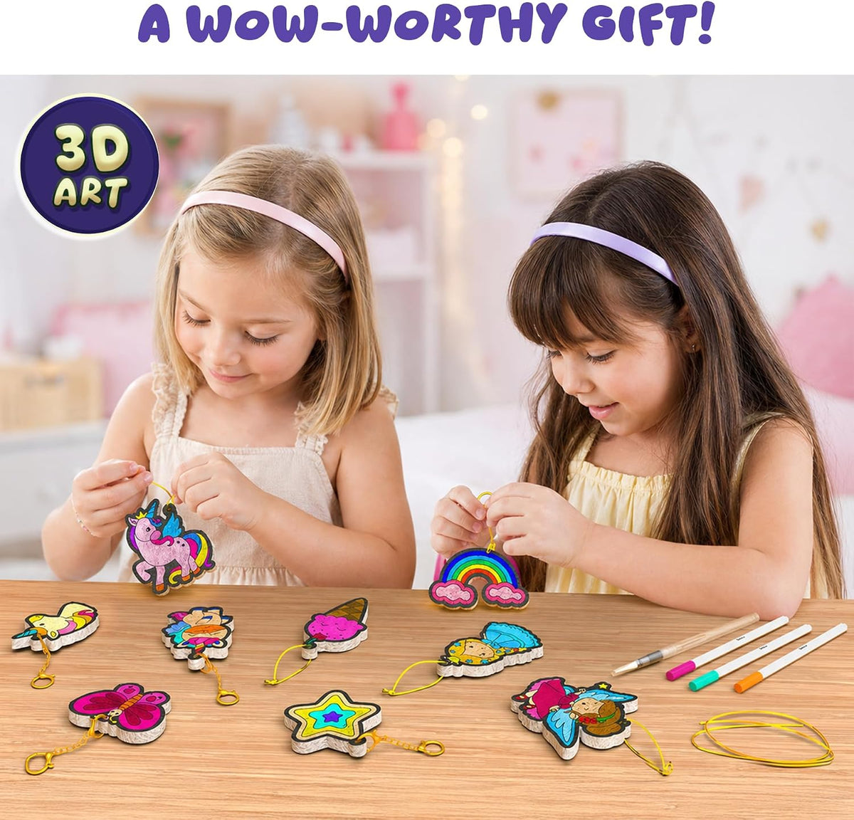 Skillmatics Aqua Puffs Unicorns, Art & Craft Gift for Kids, Paint by Number