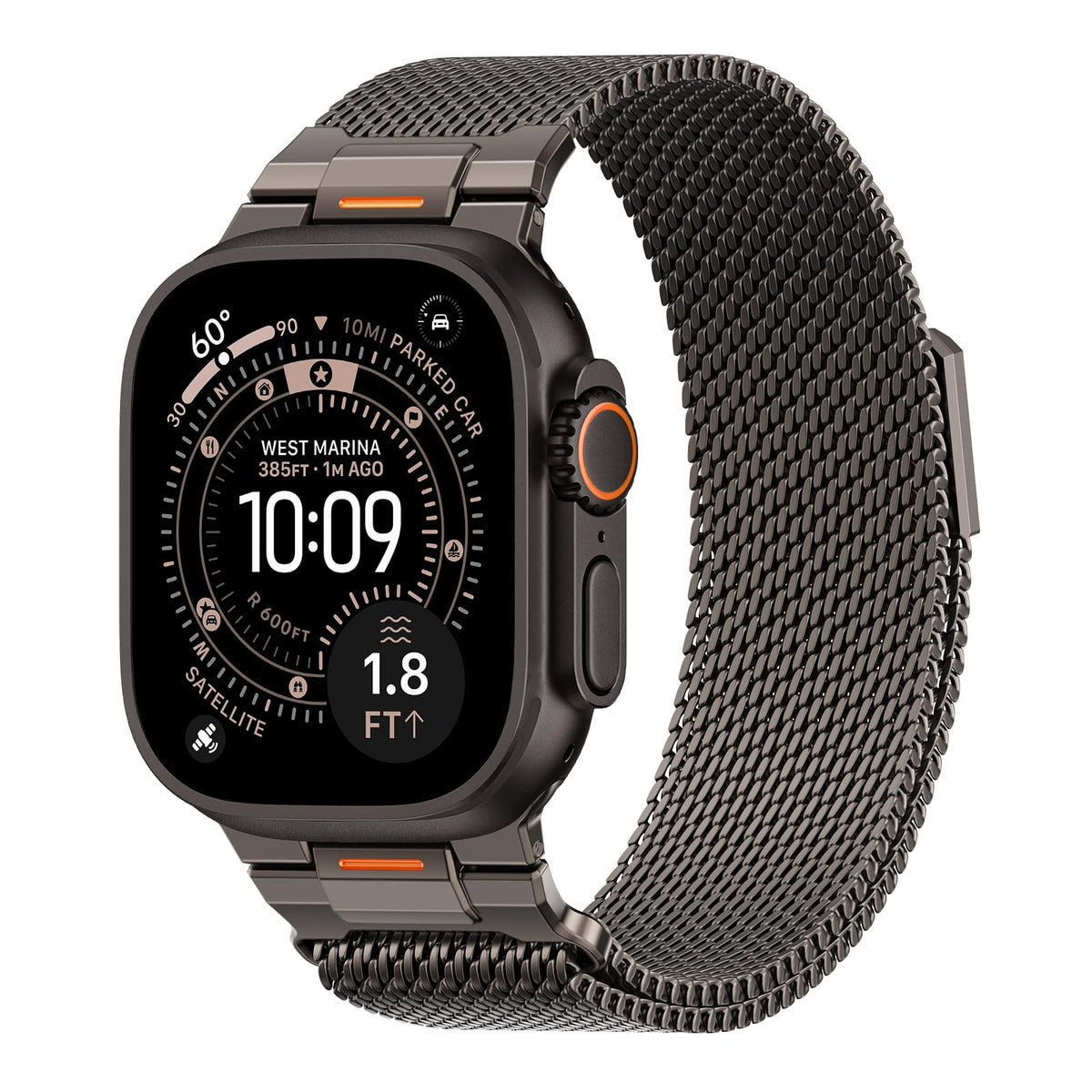 BXUXOHS Milanese Loop for Apple Watch Ultra 4/3/2 Band 49mm 44/45/46mm Men