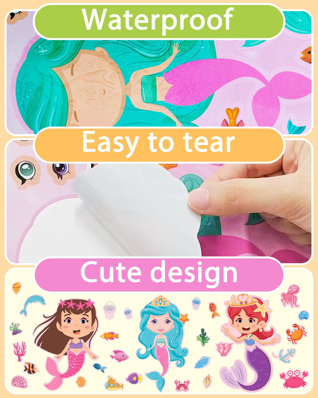 24 Pcs Make Your Own Axolotl Sticker, Party Favors Face Stickers for Kids