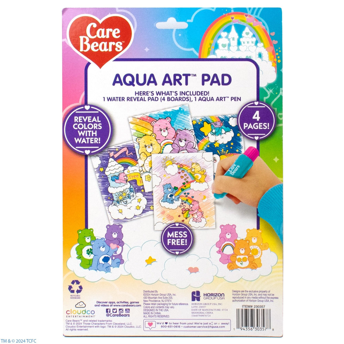 Horizon Group USA Bluey Aqua Art - Reusable Water Reveal Activity Pages With Water Pen for No-Mess Drawing and Coloring