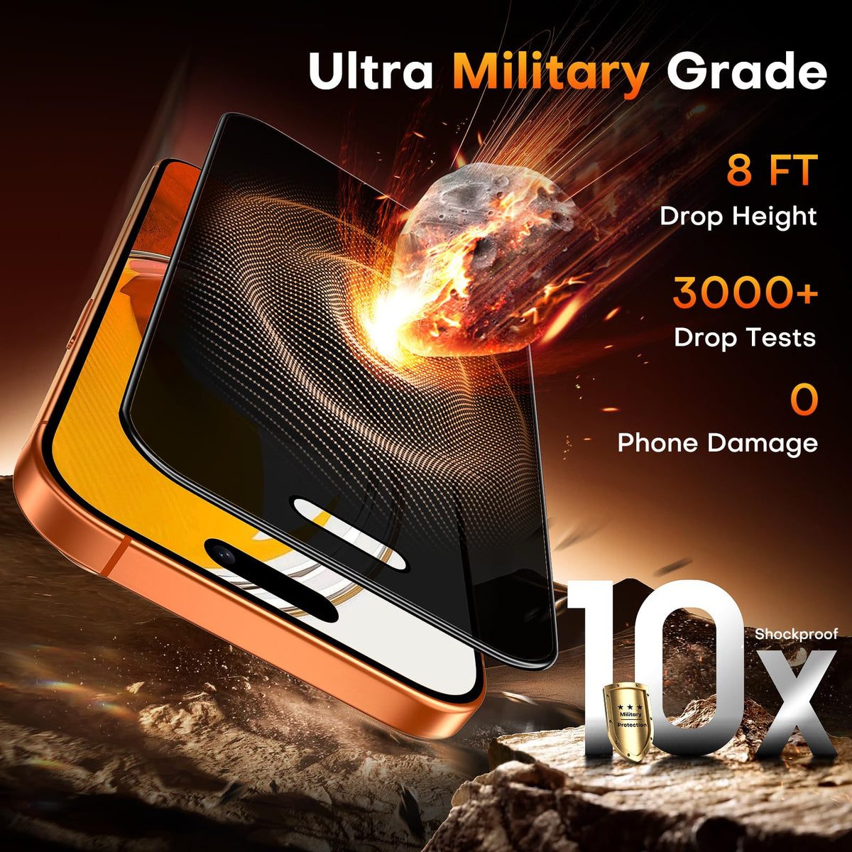 TOCOL for iPhone 17 Pro Max Screen Protector, Easy Installation