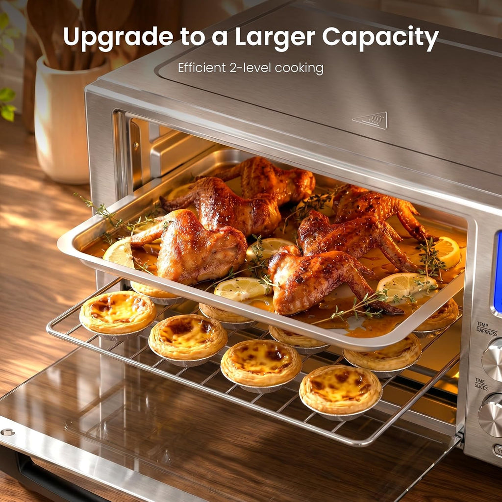 Kismile 12-in-1 Air Fryer Toaster Oven Combo, 23QT Convection Oven