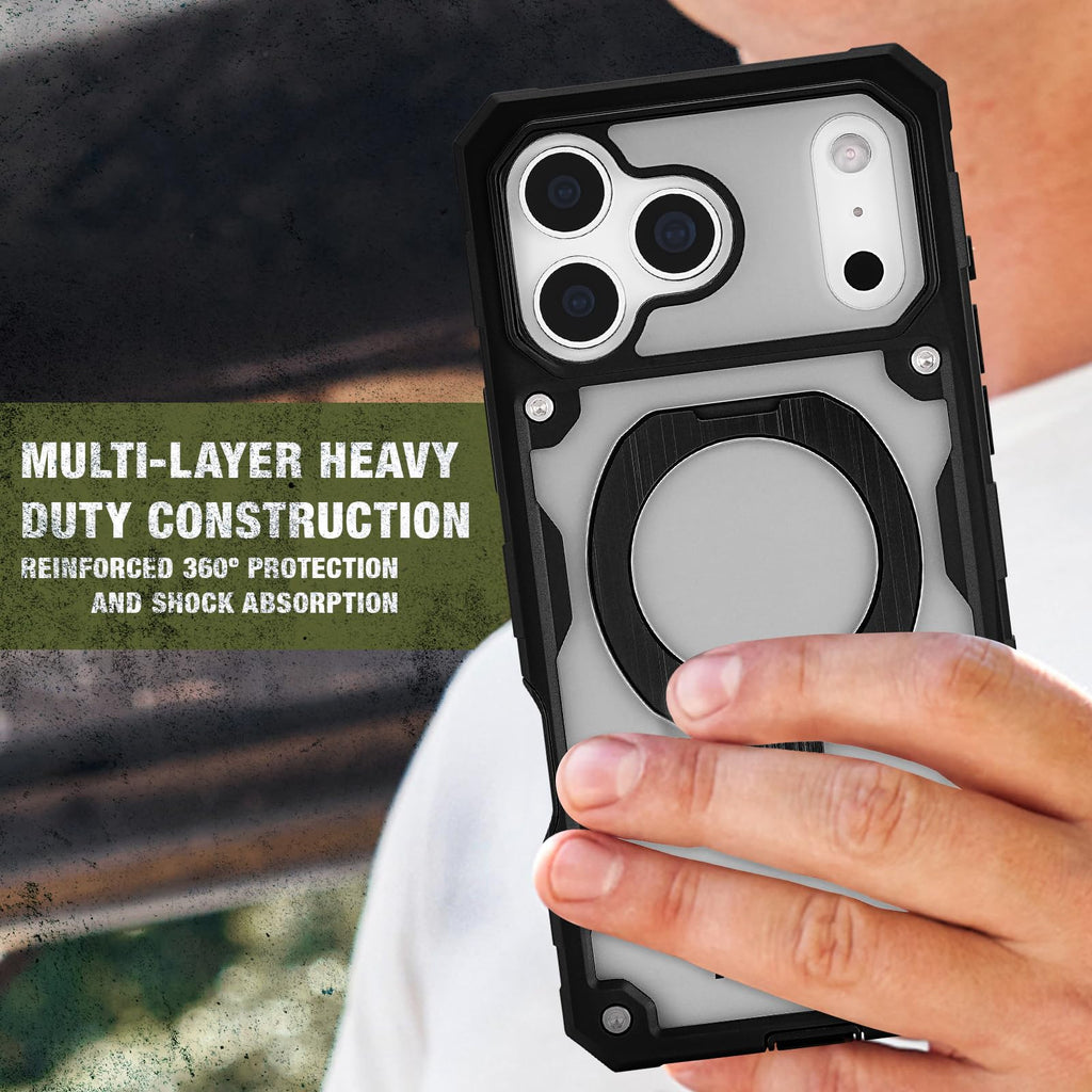 Pelican iPhone 17 Pro Case - MagSafe Phone Case -Ranger Frosted Clear/Black
