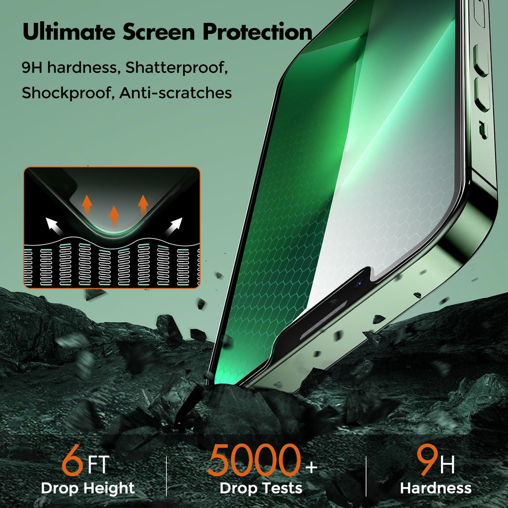 UNBREAKcable 2-Pack Screen Protector for iPhone 17 Pro Tempered Glass