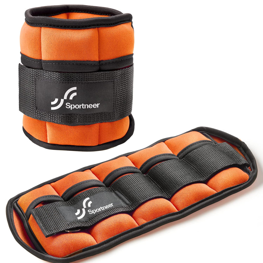 Sportneer Adjustable Ankle Weights, 2-10 lb per Pair, Removable Weights