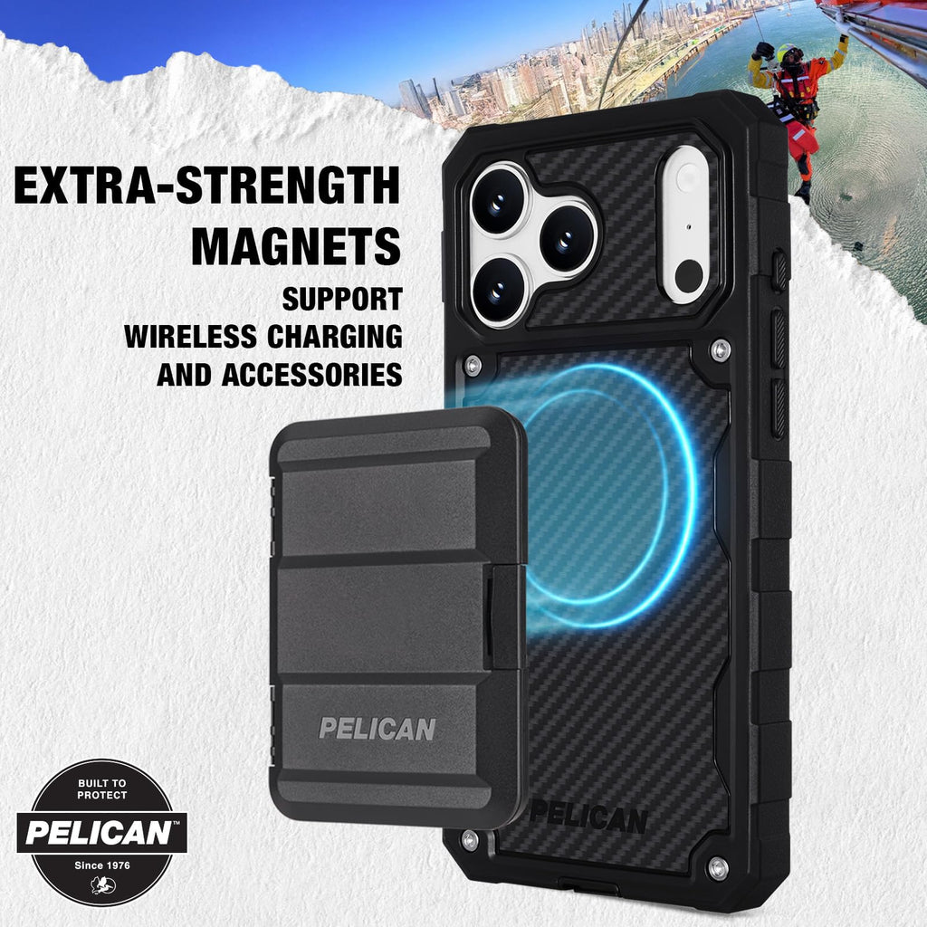 Pelican iPhone 17 Pro Case - MagSafe Phone Case -Ranger Frosted Clear/Black