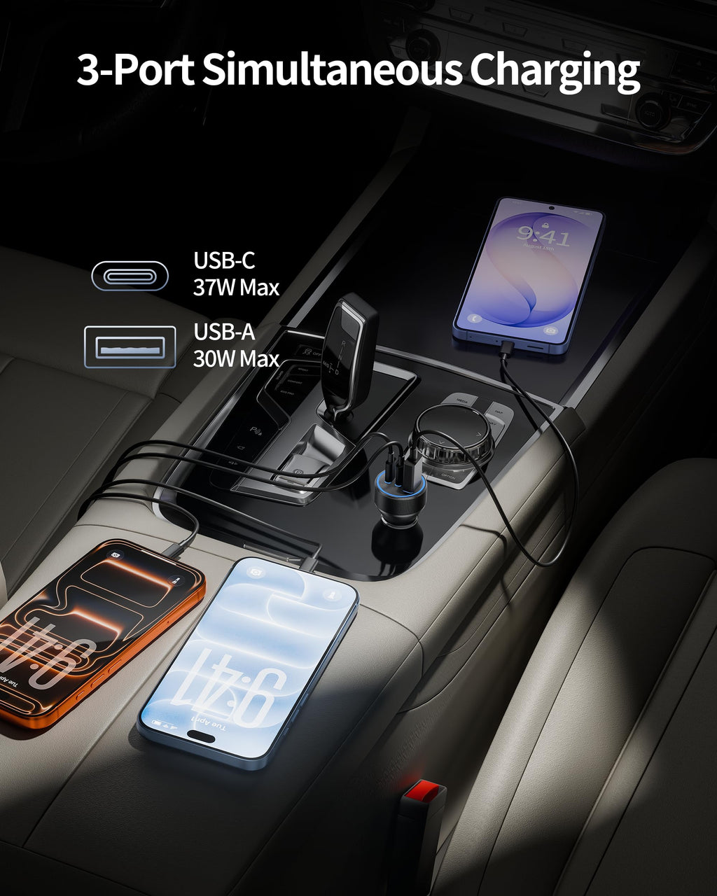 for iPhone 18/17/16/15 Pro Max/Duo Car Charger, 67W Fast USB C Car Charger