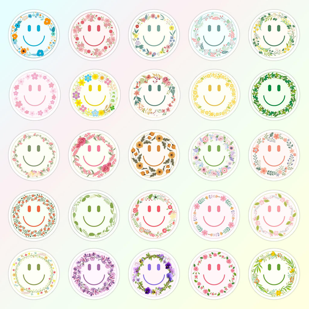 100PCS Smile Neon Stickers
