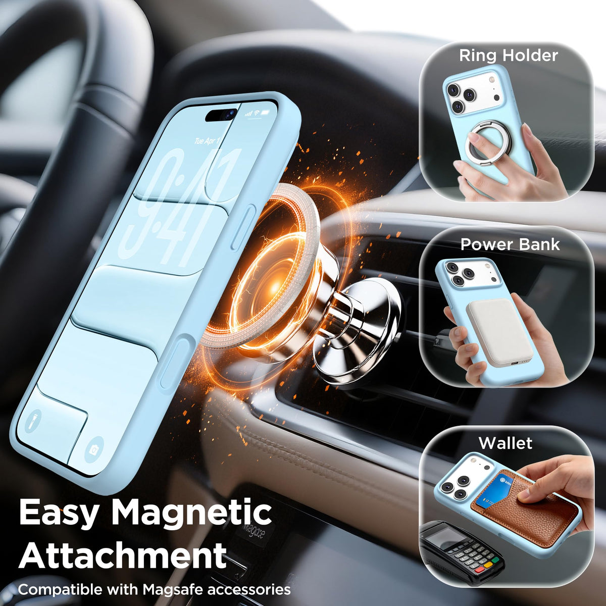 Magnetic for iPhone 18 Pro Max /17 Pro Max Case, Lilac Purple