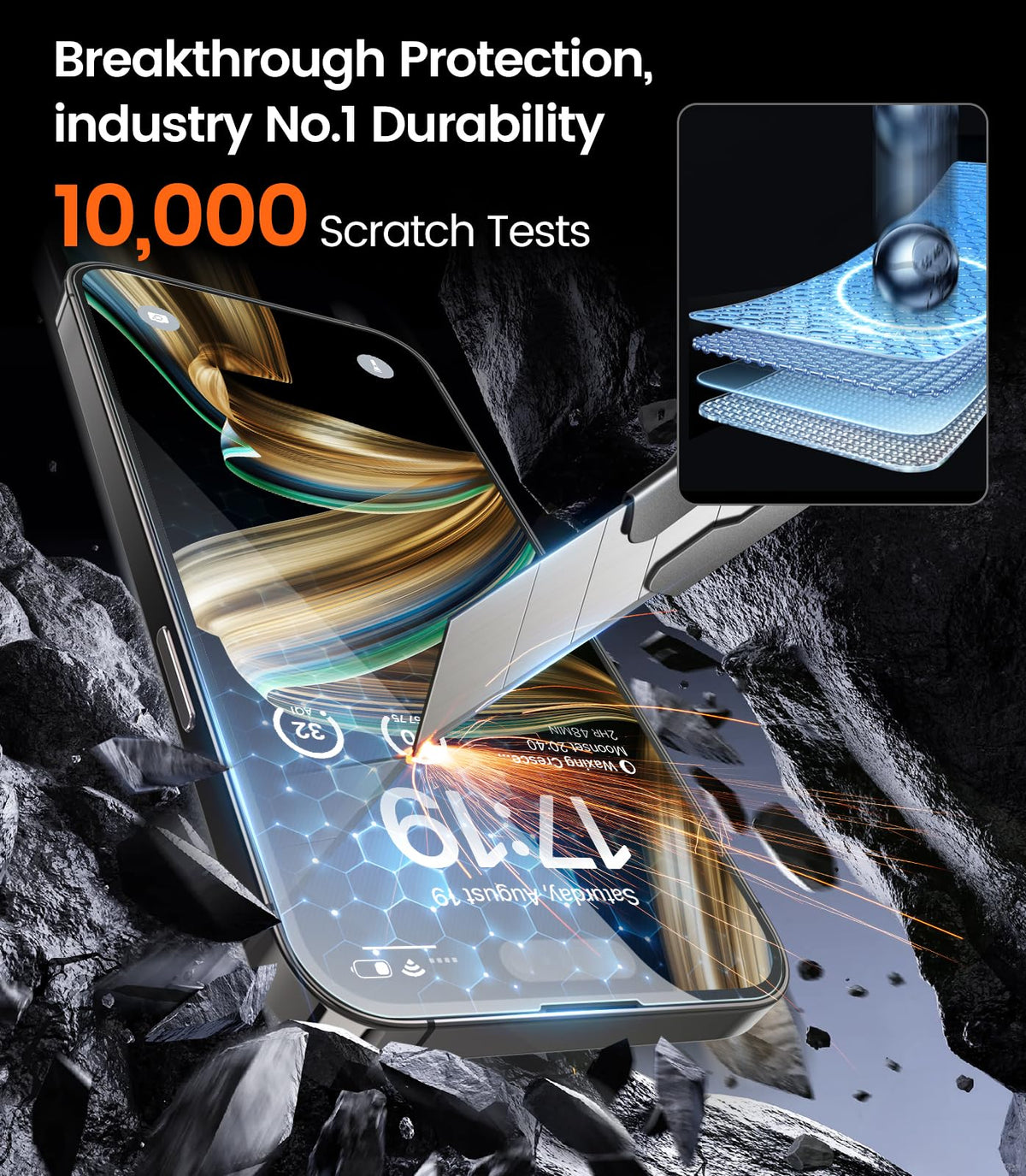 EZ-GLAZ-4 Pack for iPhone 17 Pro Max Screen Protector (6.9") HD Clear