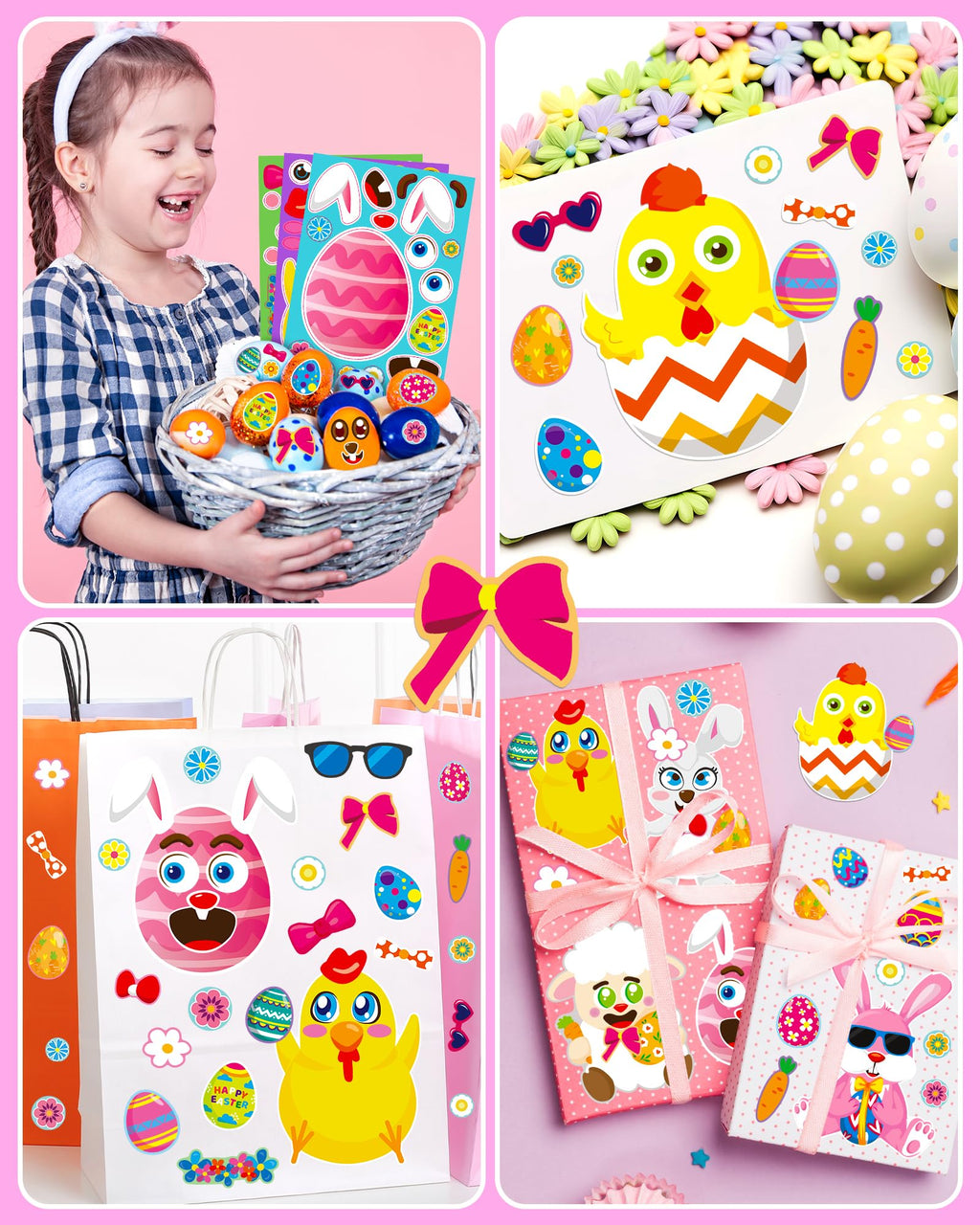 24 Pcs Make Your Own Axolotl Sticker, Party Favors Face Stickers for Kids