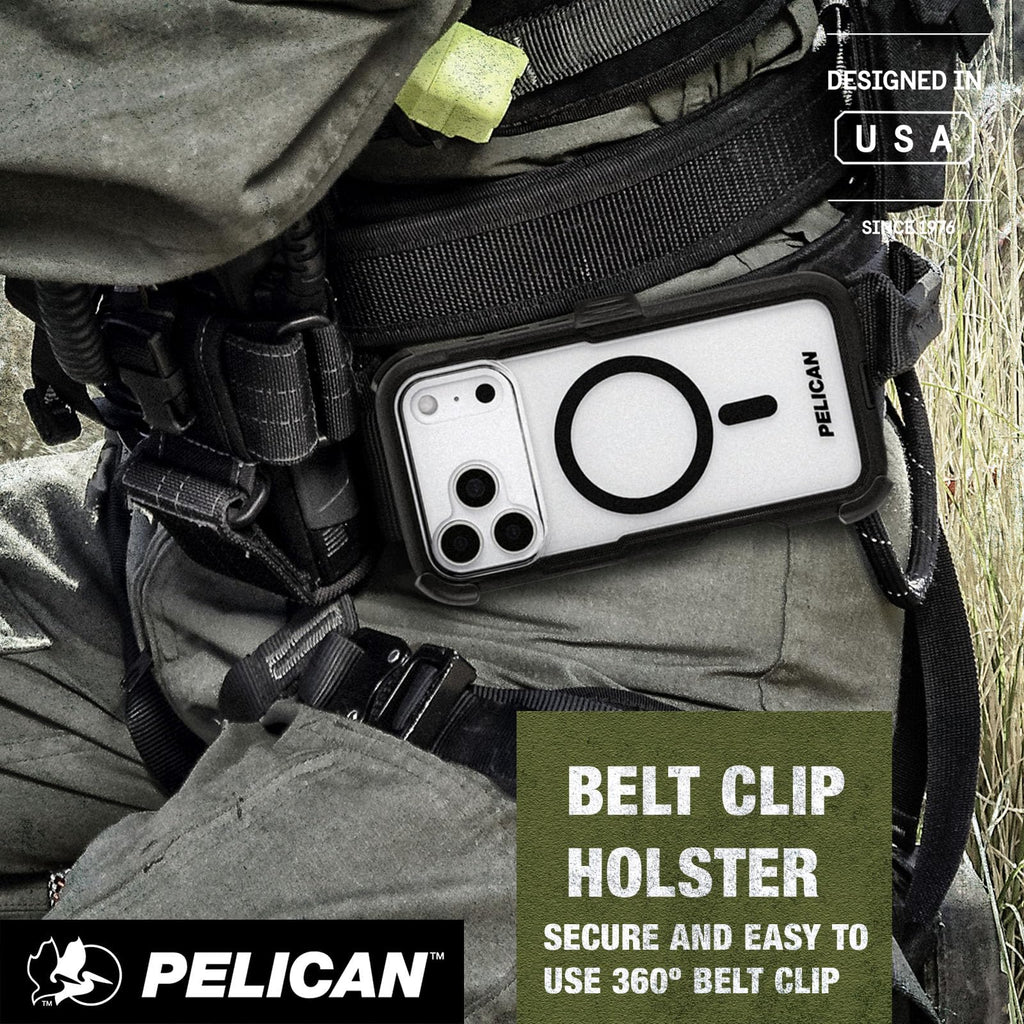 Pelican iPhone 17 Pro Case - MagSafe Phone Case -Ranger Frosted Clear/Black