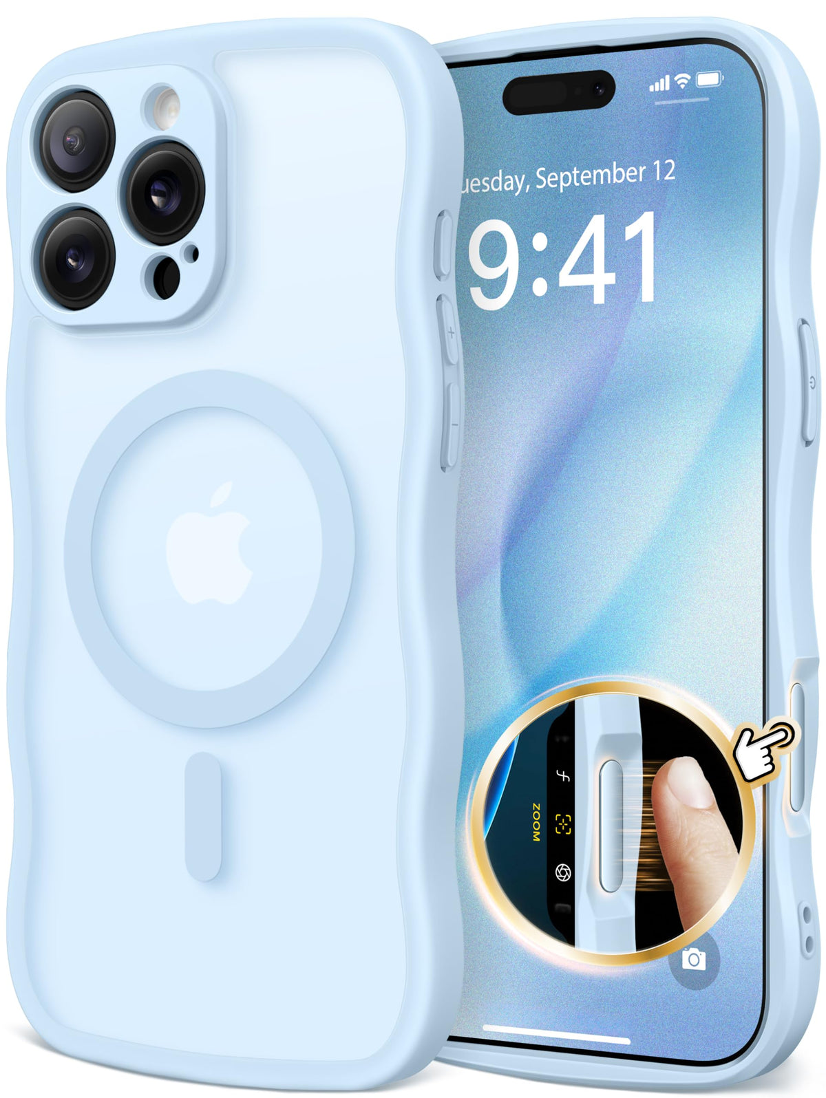 CAPRARO Cute for iPhone 13 Pro Case, Compatible with MagSafe